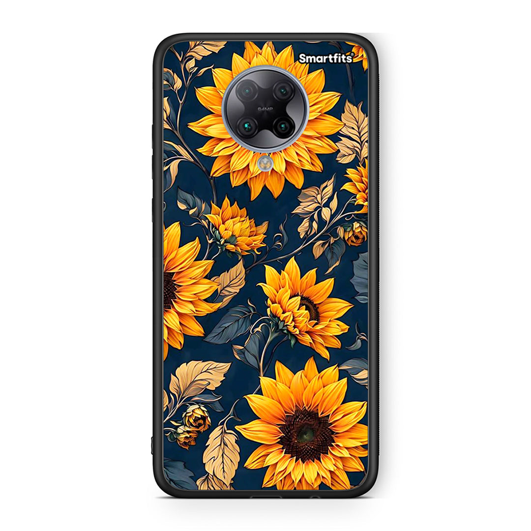 Xiaomi Poco F2 Pro Autumn Sunflowers Θήκη από τη Smartfits με σχέδιο στο πίσω μέρος και μαύρο περίβλημα | Smartphone case with colorful back and black bezels by Smartfits