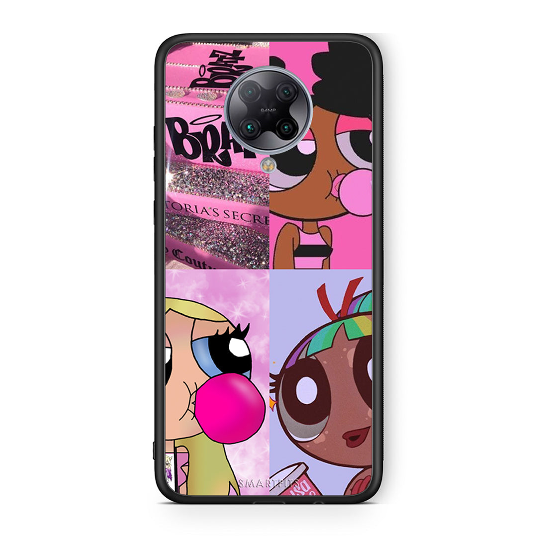 Xiaomi Poco F2 Pro Bubble Girls Θήκη Αγίου Βαλεντίνου από τη Smartfits με σχέδιο στο πίσω μέρος και μαύρο περίβλημα | Smartphone case with colorful back and black bezels by Smartfits