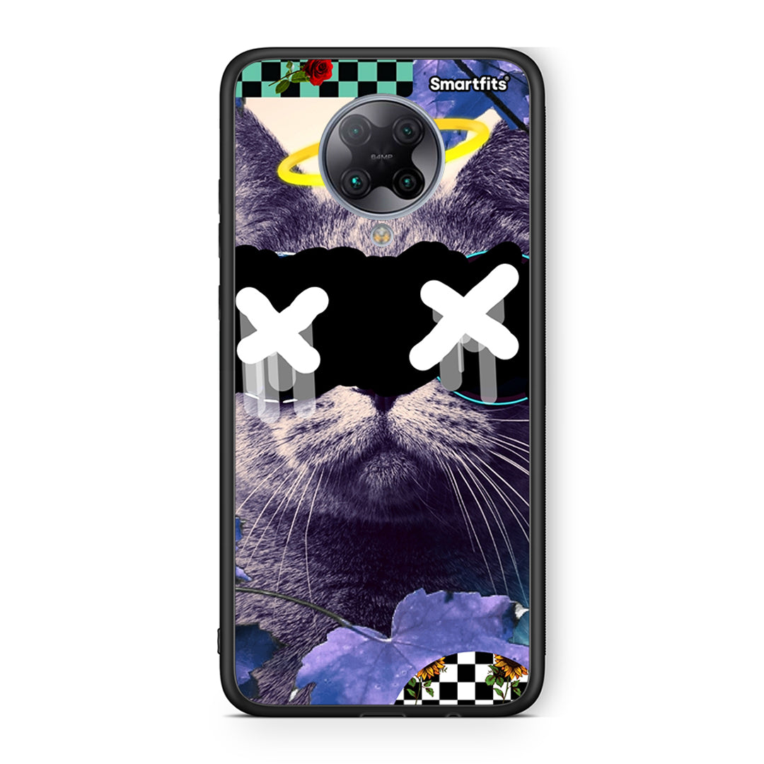 Xiaomi Poco F2 Pro Cat Collage θήκη από τη Smartfits με σχέδιο στο πίσω μέρος και μαύρο περίβλημα | Smartphone case with colorful back and black bezels by Smartfits