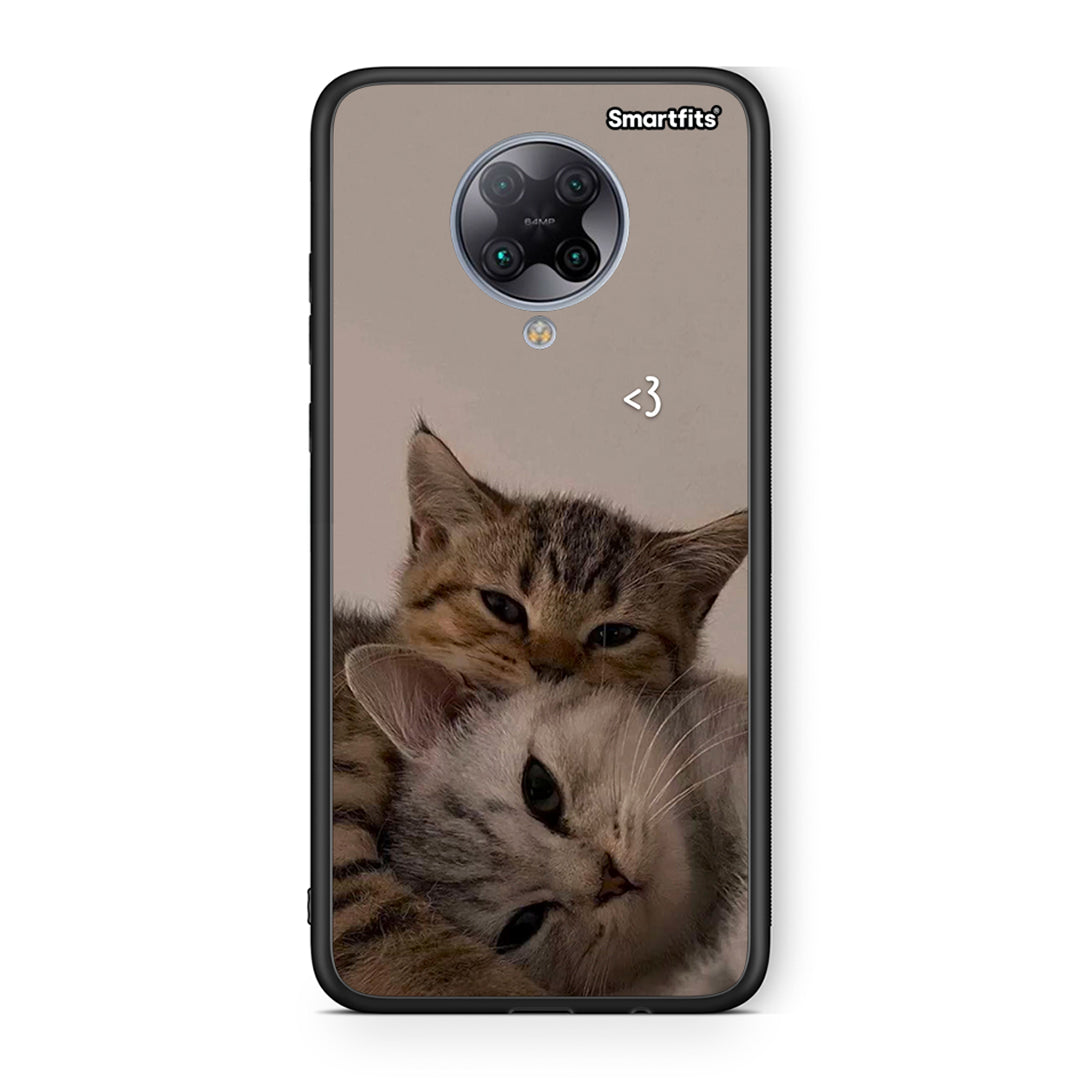 Xiaomi Poco F2 Pro Cats In Love Θήκη από τη Smartfits με σχέδιο στο πίσω μέρος και μαύρο περίβλημα | Smartphone case with colorful back and black bezels by Smartfits