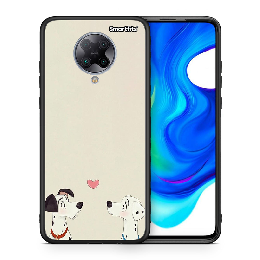 Θήκη Xiaomi Poco F2 Pro Dalmatians Love από τη Smartfits με σχέδιο στο πίσω μέρος και μαύρο περίβλημα | Xiaomi Poco F2 Pro Dalmatians Love case with colorful back and black bezels