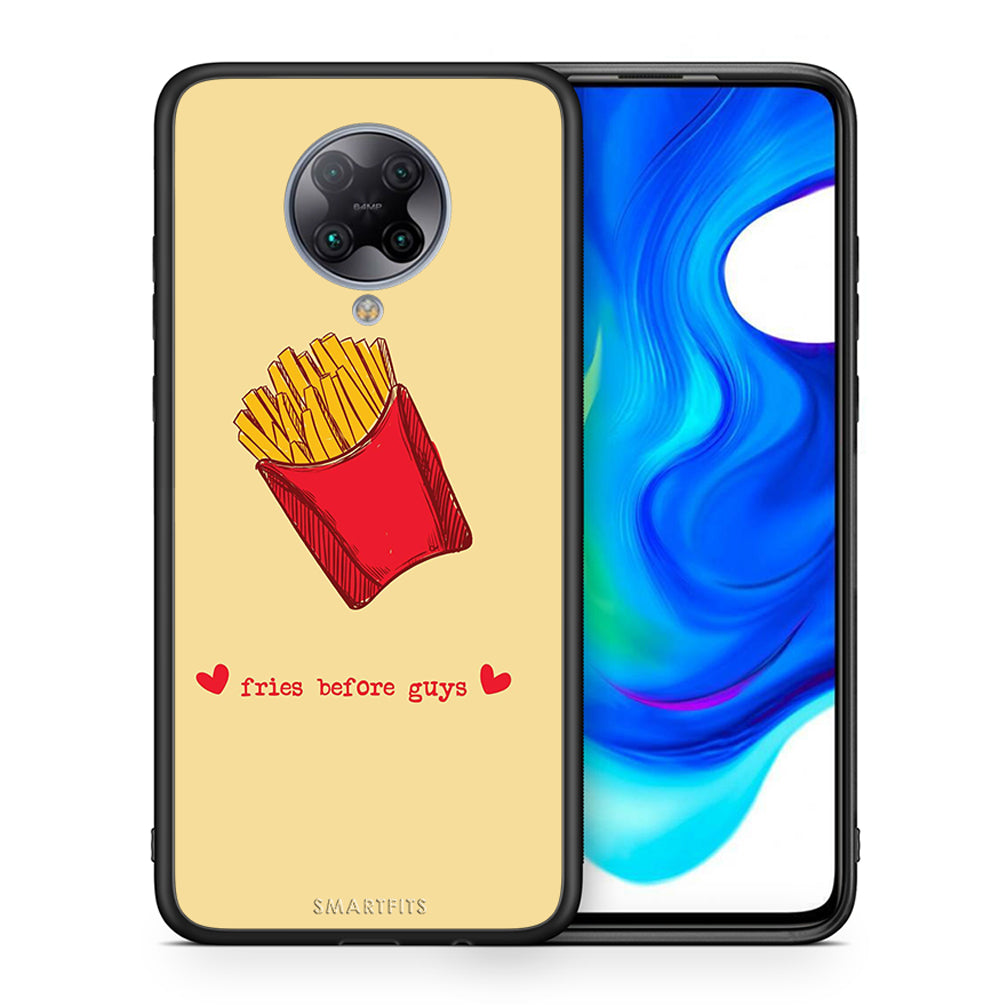 Θήκη Αγίου Βαλεντίνου Xiaomi Poco F2 Pro Fries Before Guys από τη Smartfits με σχέδιο στο πίσω μέρος και μαύρο περίβλημα | Xiaomi Poco F2 Pro Fries Before Guys case with colorful back and black bezels