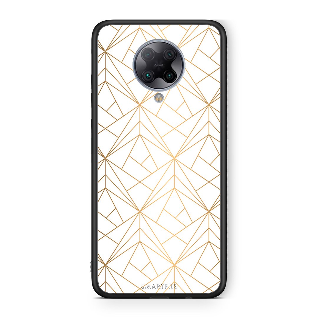 111 - Xiaomi Poco F2 Pro  Luxury White Geometric case, cover, bumper