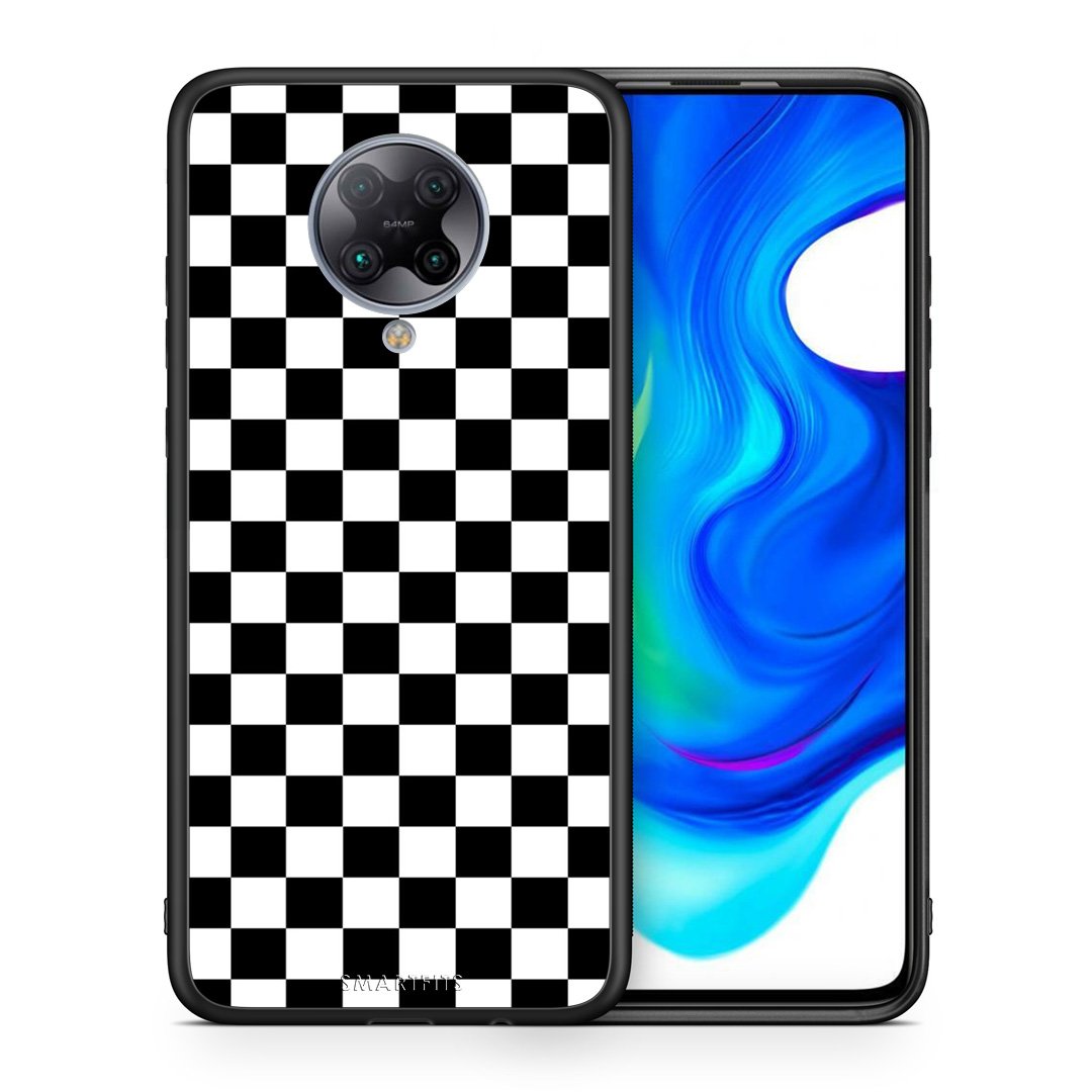 Θήκη Xiaomi Poco F2 Pro Squares Geometric από τη Smartfits με σχέδιο στο πίσω μέρος και μαύρο περίβλημα | Xiaomi Poco F2 Pro Squares Geometric case with colorful back and black bezels