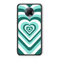 Thumbnail for Xiaomi Poco F2 Pro Green Hearts θήκη από τη Smartfits με σχέδιο στο πίσω μέρος και μαύρο περίβλημα | Smartphone case with colorful back and black bezels by Smartfits