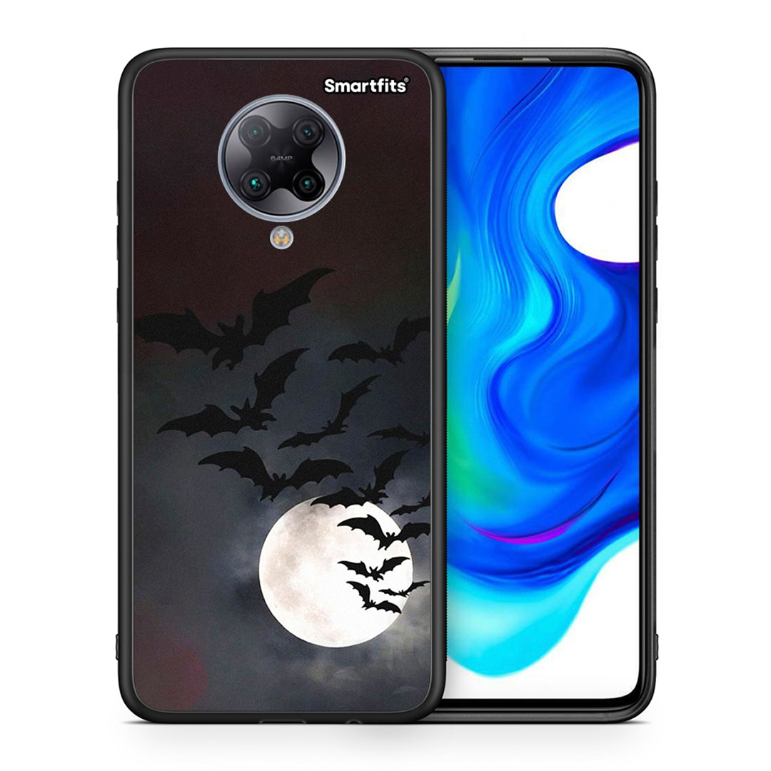 Θήκη Xiaomi Poco F2 Pro Halloween Bat Night από τη Smartfits με σχέδιο στο πίσω μέρος και μαύρο περίβλημα | Xiaomi Poco F2 Pro Halloween Bat Night case with colorful back and black bezels