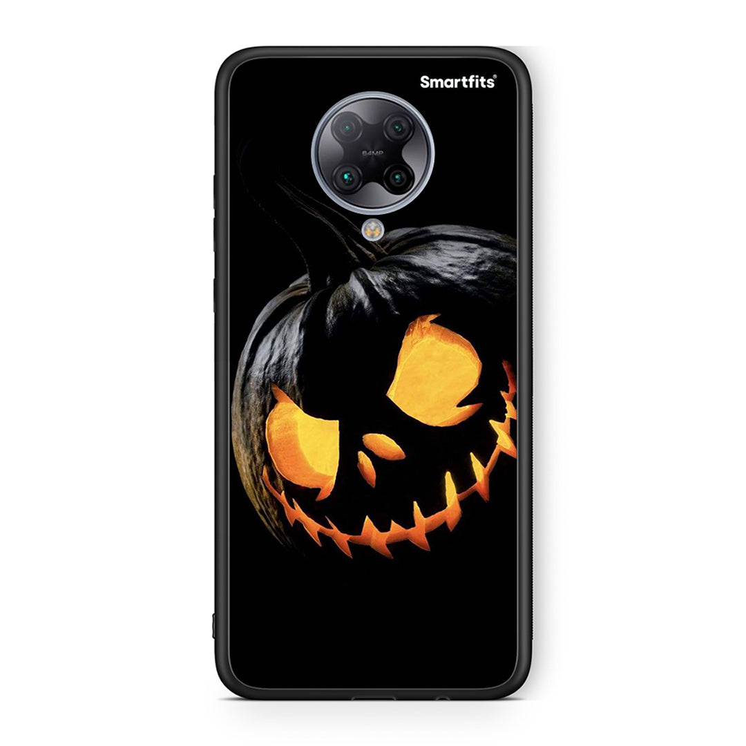 Xiaomi Poco F2 Pro Halloween Scary Pumpkin Θήκη από τη Smartfits με σχέδιο στο πίσω μέρος και μαύρο περίβλημα | Smartphone case with colorful back and black bezels by Smartfits