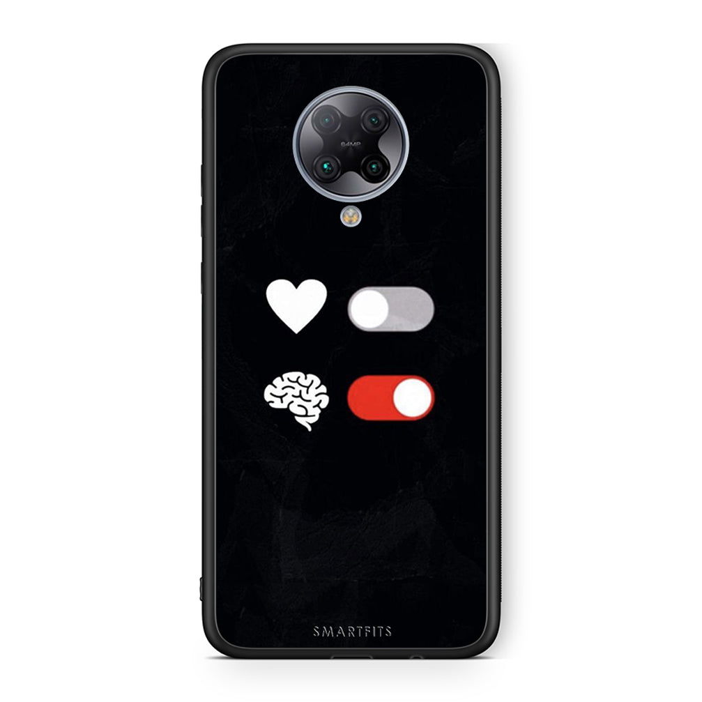 Xiaomi Poco F2 Pro Heart Vs Brain Θήκη Αγίου Βαλεντίνου από τη Smartfits με σχέδιο στο πίσω μέρος και μαύρο περίβλημα | Smartphone case with colorful back and black bezels by Smartfits