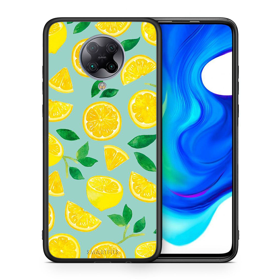 Θήκη Xiaomi Poco F2 Pro Lemons από τη Smartfits με σχέδιο στο πίσω μέρος και μαύρο περίβλημα | Xiaomi Poco F2 Pro Lemons case with colorful back and black bezels