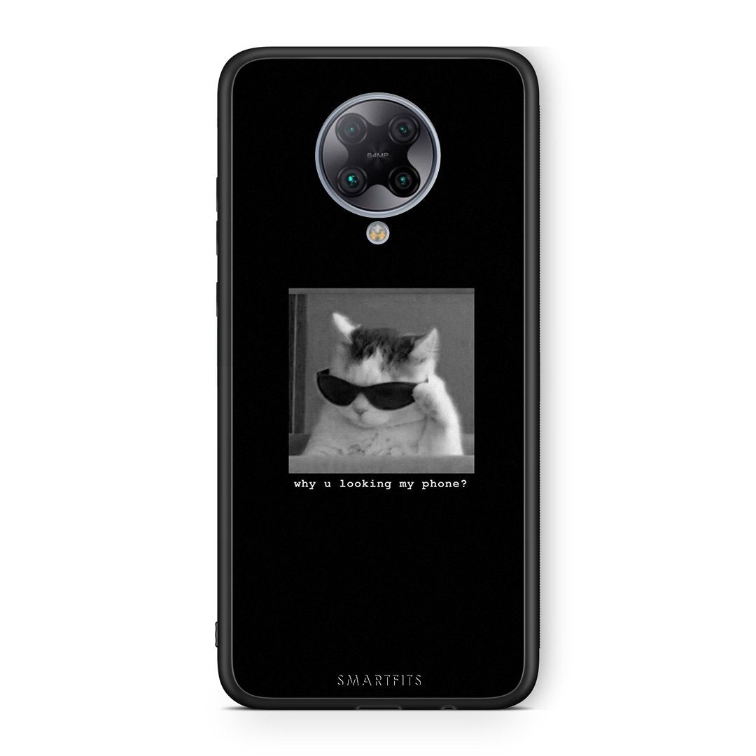 Xiaomi Poco F2 Pro Meme Cat θήκη από τη Smartfits με σχέδιο στο πίσω μέρος και μαύρο περίβλημα | Smartphone case with colorful back and black bezels by Smartfits
