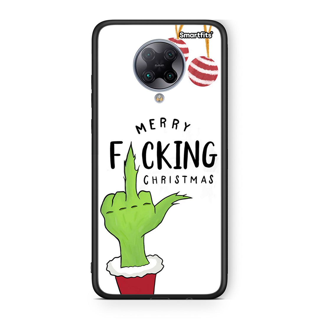 Xiaomi Poco F2 Pro Merry F Xmas θήκη από τη Smartfits με σχέδιο στο πίσω μέρος και μαύρο περίβλημα | Smartphone case with colorful back and black bezels by Smartfits