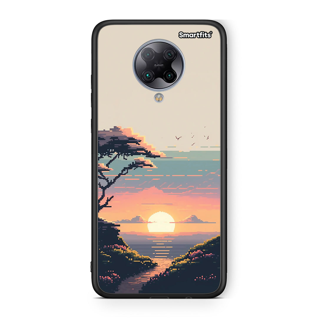 Xiaomi Poco F2 Pro Pixel Sunset Θήκη από τη Smartfits με σχέδιο στο πίσω μέρος και μαύρο περίβλημα | Smartphone case with colorful back and black bezels by Smartfits