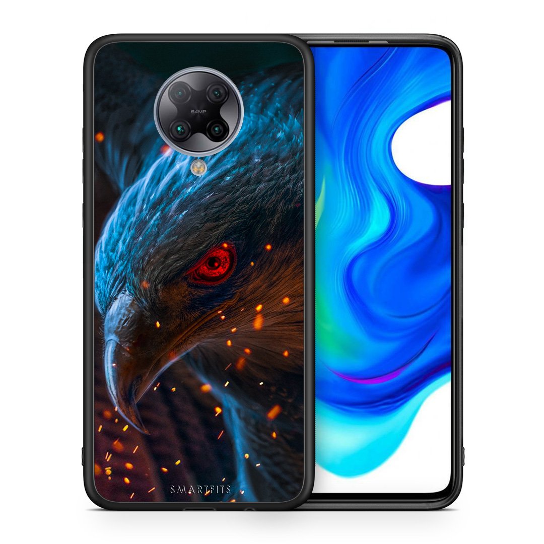 Θήκη Xiaomi Poco F2 Pro Eagle PopArt από τη Smartfits με σχέδιο στο πίσω μέρος και μαύρο περίβλημα | Xiaomi Poco F2 Pro Eagle PopArt case with colorful back and black bezels