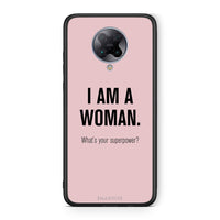 Thumbnail for Xiaomi Poco F2 Pro Superpower Woman θήκη από τη Smartfits με σχέδιο στο πίσω μέρος και μαύρο περίβλημα | Smartphone case with colorful back and black bezels by Smartfits