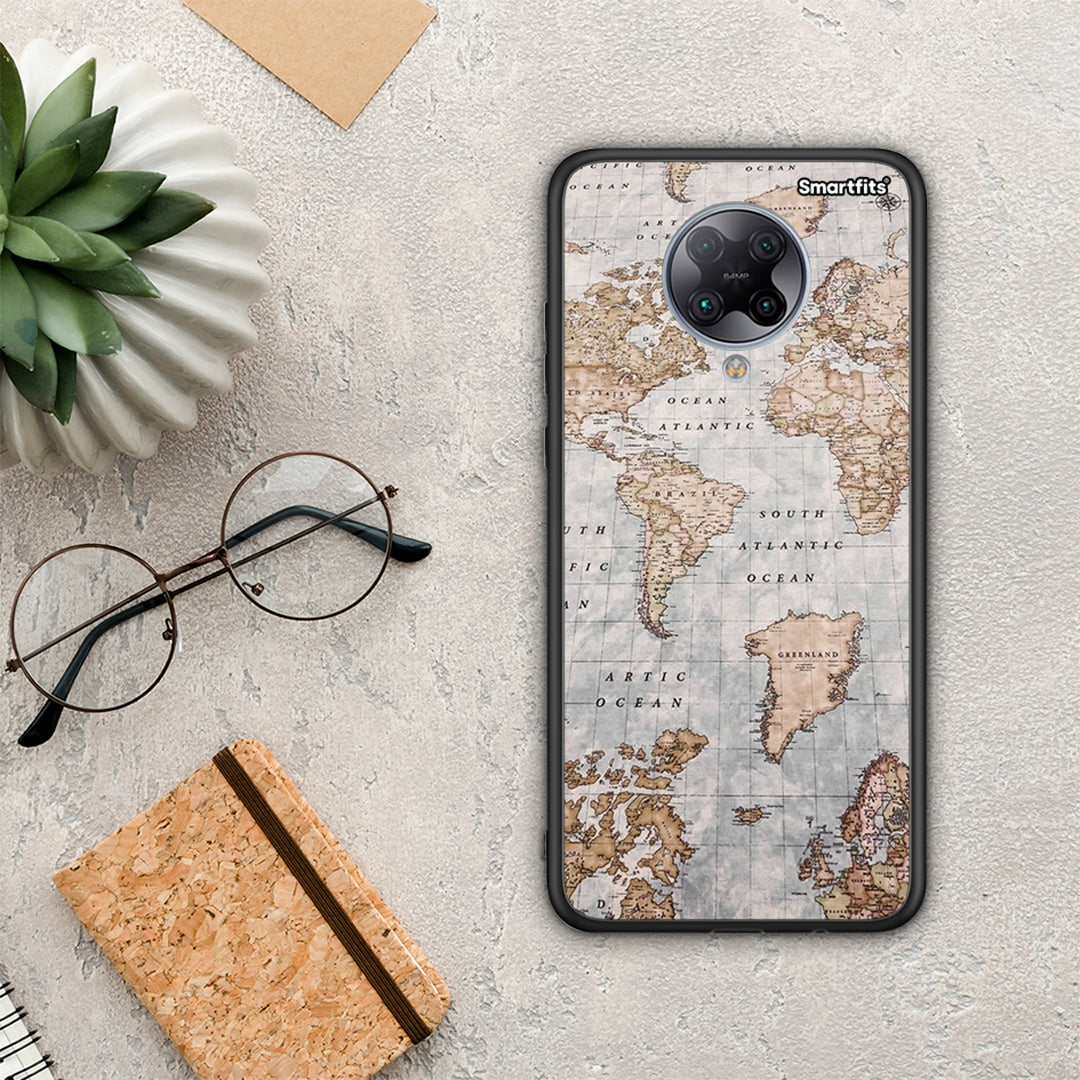 World Map - Xiaomi Poco F2 Pro θήκη