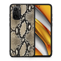 Thumbnail for Θήκη Xiaomi Poco F3 Fashion Snake Animal από τη Smartfits με σχέδιο στο πίσω μέρος και μαύρο περίβλημα | Xiaomi Poco F3 Fashion Snake Animal case with colorful back and black bezels