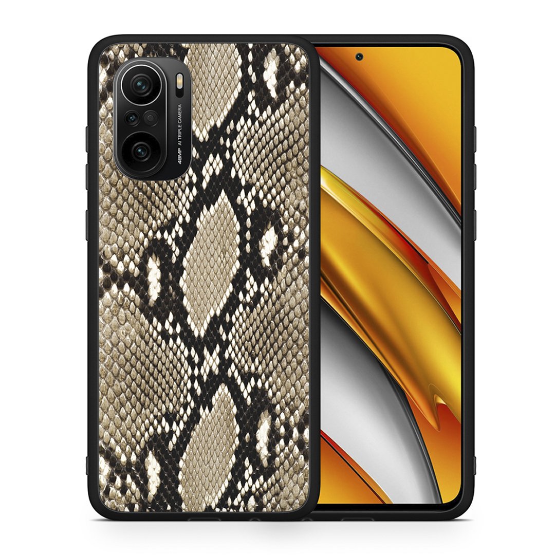 Θήκη Xiaomi Mi 11i Fashion Snake Animal από τη Smartfits με σχέδιο στο πίσω μέρος και μαύρο περίβλημα | Xiaomi Mi 11i Fashion Snake Animal case with colorful back and black bezels