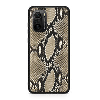 Thumbnail for Xiaomi Poco F3 Fashion Snake Animal θήκη από τη Smartfits με σχέδιο στο πίσω μέρος και μαύρο περίβλημα | Smartphone case with colorful back and black bezels by Smartfits