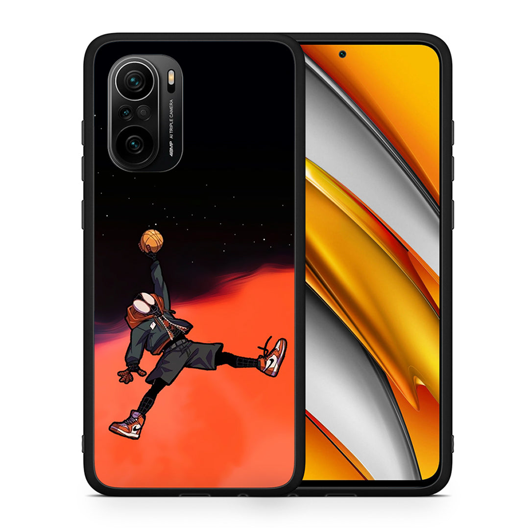 Θήκη Xiaomi Mi 11i Basketball Hero από τη Smartfits με σχέδιο στο πίσω μέρος και μαύρο περίβλημα | Xiaomi Mi 11i Basketball Hero case with colorful back and black bezels