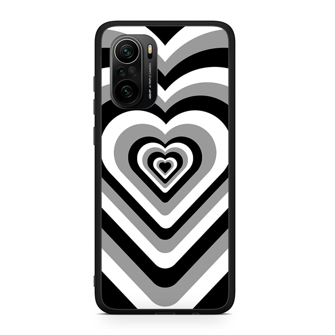 Xiaomi Mi 11i Black Hearts θήκη από τη Smartfits με σχέδιο στο πίσω μέρος και μαύρο περίβλημα | Smartphone case with colorful back and black bezels by Smartfits