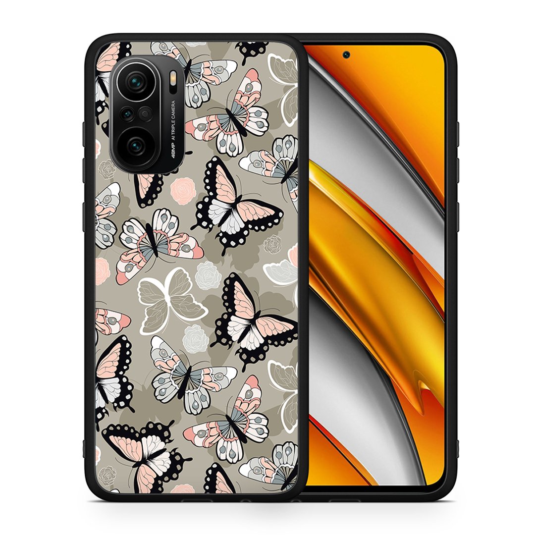 Θήκη Xiaomi Mi 11i Butterflies Boho από τη Smartfits με σχέδιο στο πίσω μέρος και μαύρο περίβλημα | Xiaomi Mi 11i Butterflies Boho case with colorful back and black bezels