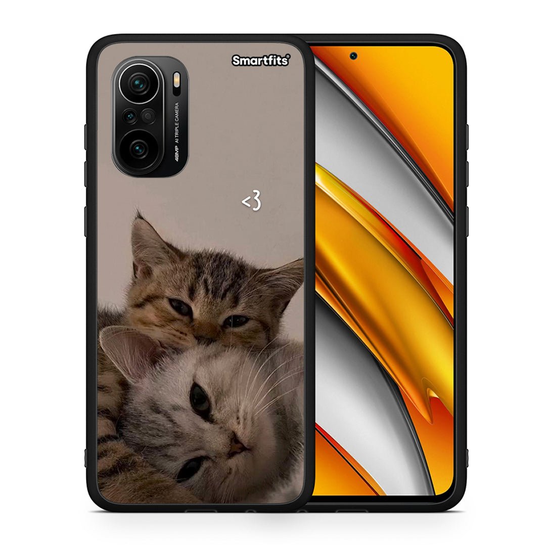 Θήκη Xiaomi Mi 11i Cats In Love από τη Smartfits με σχέδιο στο πίσω μέρος και μαύρο περίβλημα | Xiaomi Mi 11i Cats In Love case with colorful back and black bezels