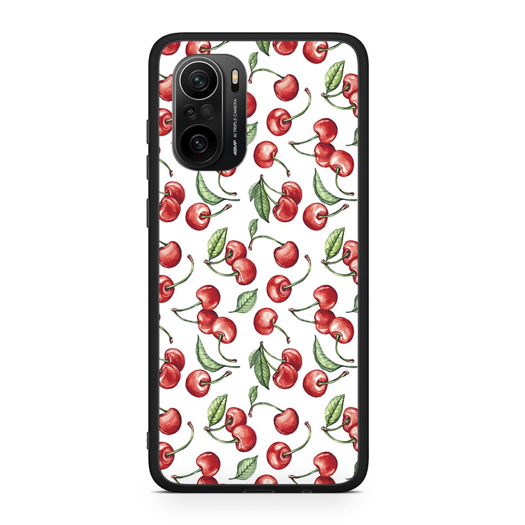 Xiaomi Poco F3 Cherry Summer θήκη από τη Smartfits με σχέδιο στο πίσω μέρος και μαύρο περίβλημα | Smartphone case with colorful back and black bezels by Smartfits