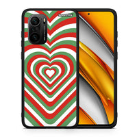 Thumbnail for Θήκη Xiaomi Mi 11i Christmas Hearts από τη Smartfits με σχέδιο στο πίσω μέρος και μαύρο περίβλημα | Xiaomi Mi 11i Christmas Hearts case with colorful back and black bezels