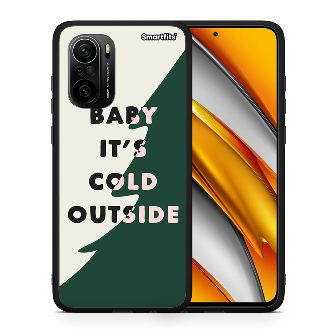 Θήκη Xiaomi Poco F3 Cold Outside από τη Smartfits με σχέδιο στο πίσω μέρος και μαύρο περίβλημα | Xiaomi Poco F3 Cold Outside case with colorful back and black bezels