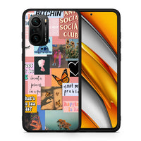 Thumbnail for Θήκη Αγίου Βαλεντίνου Xiaomi Poco F3 Collage Bitchin από τη Smartfits με σχέδιο στο πίσω μέρος και μαύρο περίβλημα | Xiaomi Poco F3 Collage Bitchin case with colorful back and black bezels