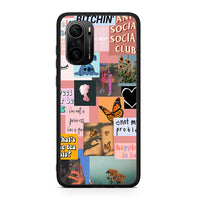 Thumbnail for Xiaomi Poco F3 Collage Bitchin Θήκη Αγίου Βαλεντίνου από τη Smartfits με σχέδιο στο πίσω μέρος και μαύρο περίβλημα | Smartphone case with colorful back and black bezels by Smartfits