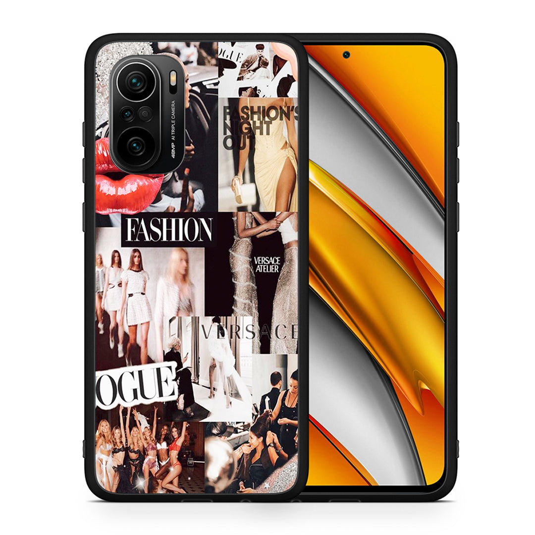 Θήκη Αγίου Βαλεντίνου Xiaomi Poco F3 Collage Fashion από τη Smartfits με σχέδιο στο πίσω μέρος και μαύρο περίβλημα | Xiaomi Poco F3 Collage Fashion case with colorful back and black bezels