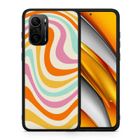 Thumbnail for Θήκη Xiaomi Poco F3 Colourful Waves από τη Smartfits με σχέδιο στο πίσω μέρος και μαύρο περίβλημα | Xiaomi Poco F3 Colourful Waves case with colorful back and black bezels