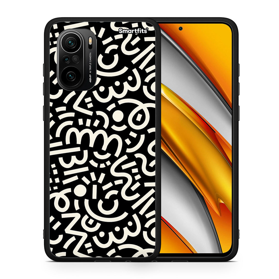 Θήκη Xiaomi Poco F3 Doodle Art από τη Smartfits με σχέδιο στο πίσω μέρος και μαύρο περίβλημα | Xiaomi Poco F3 Doodle Art case with colorful back and black bezels