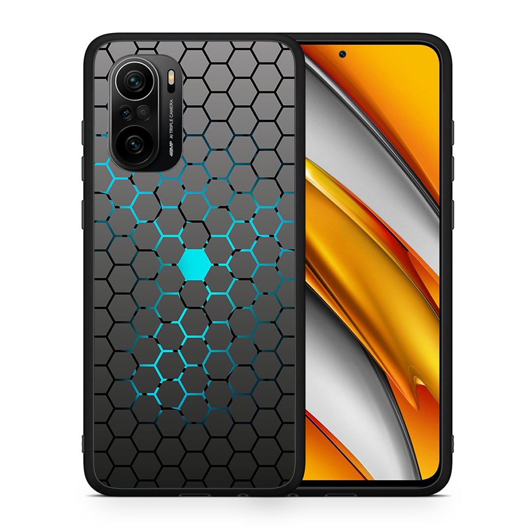 Θήκη Xiaomi Mi 11i Hexagonal Geometric από τη Smartfits με σχέδιο στο πίσω μέρος και μαύρο περίβλημα | Xiaomi Mi 11i Hexagonal Geometric case with colorful back and black bezels