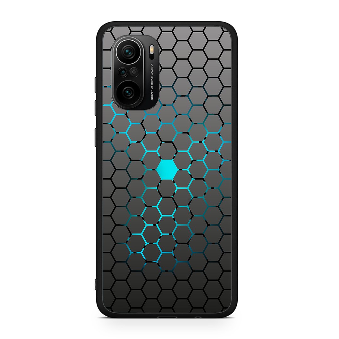 Xiaomi Mi 11i Hexagonal Geometric θήκη από τη Smartfits με σχέδιο στο πίσω μέρος και μαύρο περίβλημα | Smartphone case with colorful back and black bezels by Smartfits