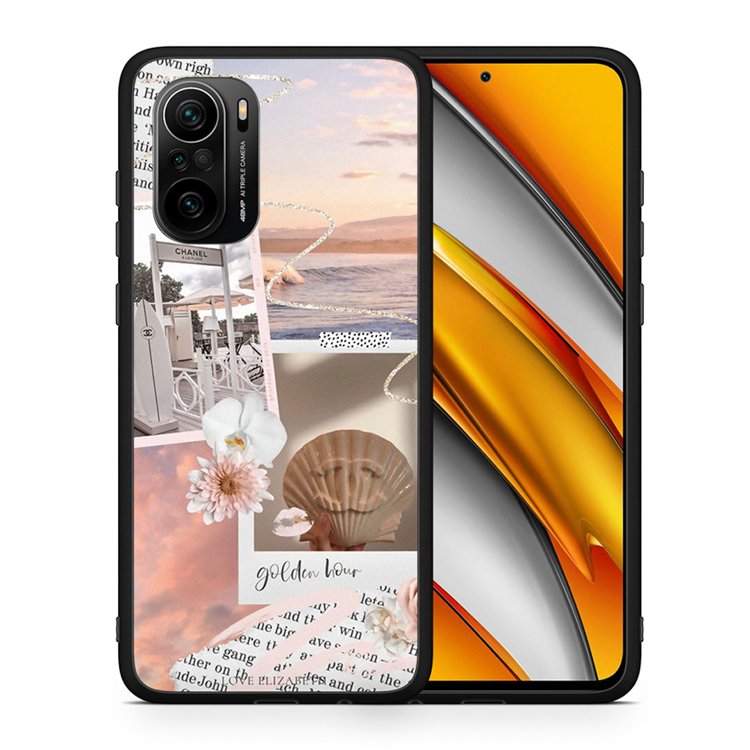 Θήκη Αγίου Βαλεντίνου Xiaomi Poco F3 Golden Hour από τη Smartfits με σχέδιο στο πίσω μέρος και μαύρο περίβλημα | Xiaomi Poco F3 Golden Hour case with colorful back and black bezels