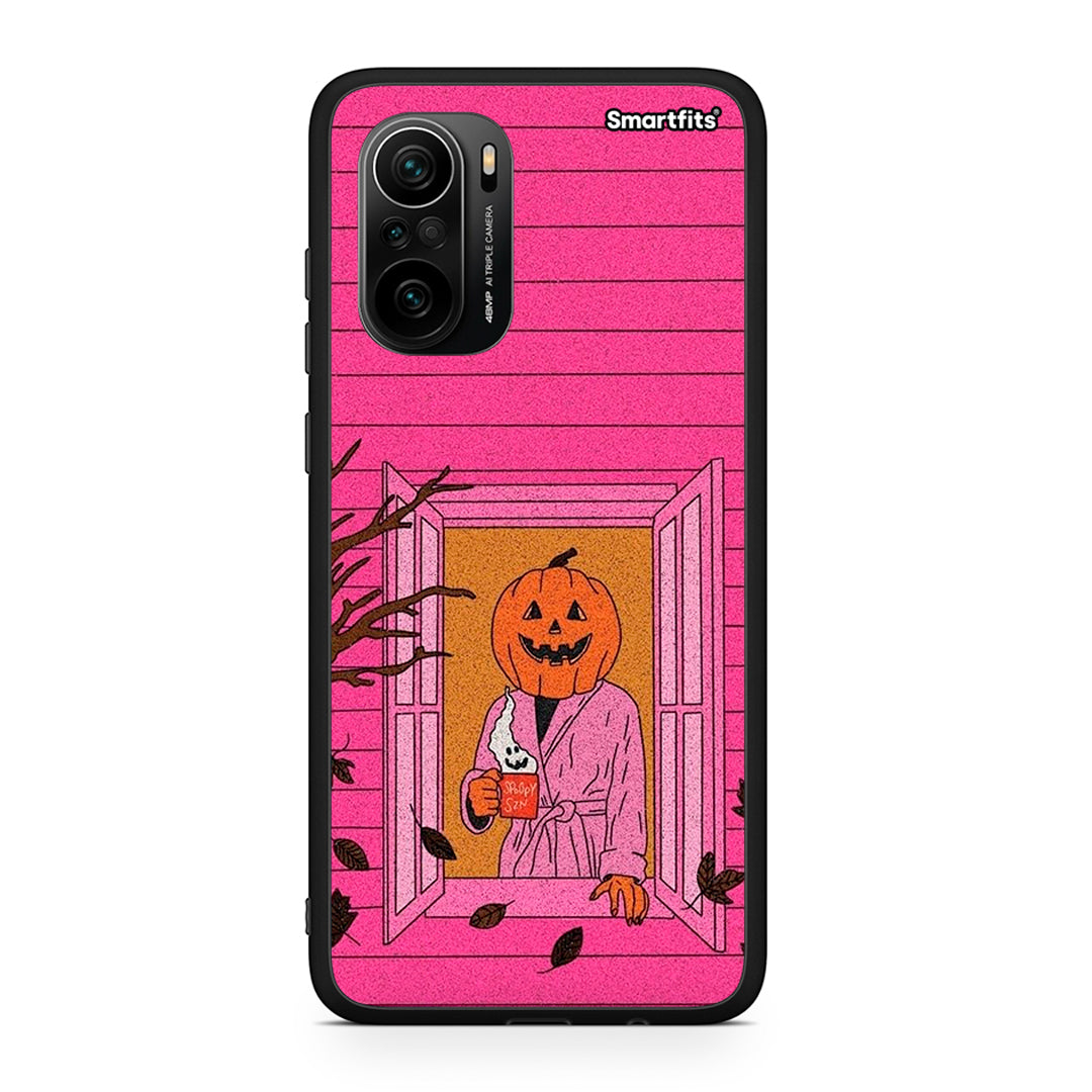 Xiaomi Mi 11i Halloween Pumpkin Lady Θήκη από τη Smartfits με σχέδιο στο πίσω μέρος και μαύρο περίβλημα | Smartphone case with colorful back and black bezels by Smartfits