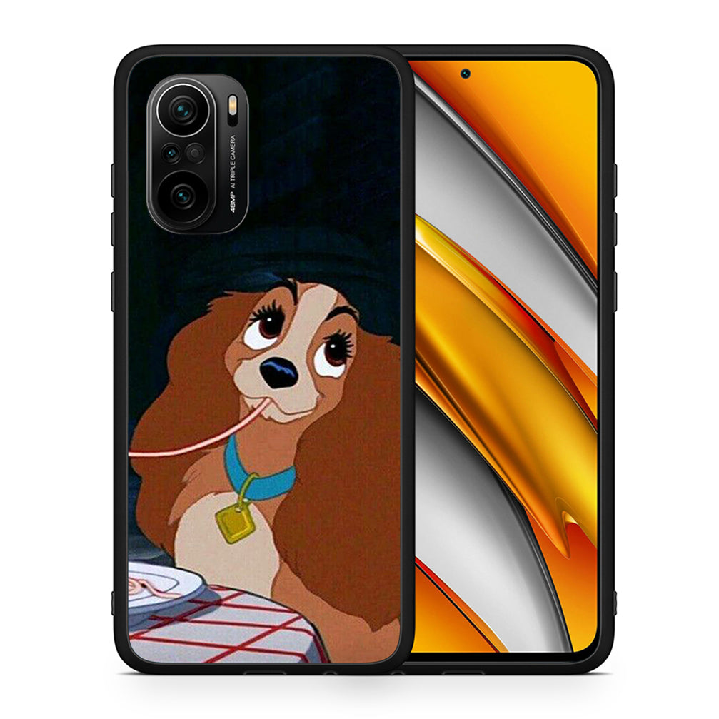 Θήκη Αγίου Βαλεντίνου Xiaomi Mi 11i Lady And Tramp 2 από τη Smartfits με σχέδιο στο πίσω μέρος και μαύρο περίβλημα | Xiaomi Mi 11i Lady And Tramp 2 case with colorful back and black bezels