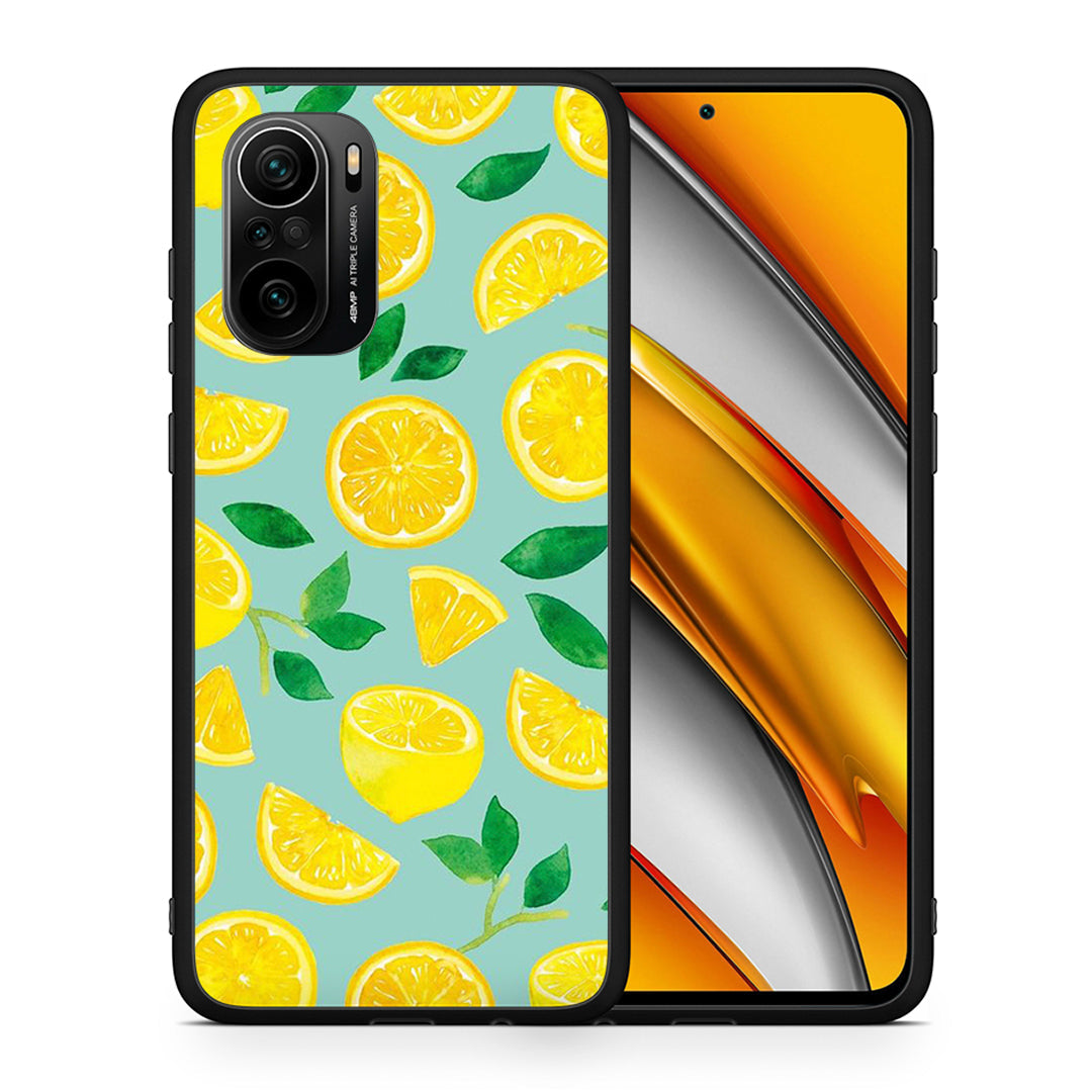 Θήκη Xiaomi Mi 11i Lemons από τη Smartfits με σχέδιο στο πίσω μέρος και μαύρο περίβλημα | Xiaomi Mi 11i Lemons case with colorful back and black bezels