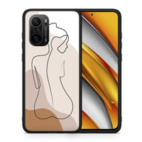 Thumbnail for Θήκη Xiaomi Poco F3 LineArt Woman από τη Smartfits με σχέδιο στο πίσω μέρος και μαύρο περίβλημα | Xiaomi Poco F3 LineArt Woman case with colorful back and black bezels