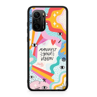 Thumbnail for Xiaomi Poco F3 Manifest Your Vision θήκη από τη Smartfits με σχέδιο στο πίσω μέρος και μαύρο περίβλημα | Smartphone case with colorful back and black bezels by Smartfits