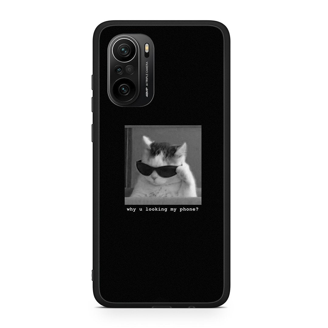 Xiaomi Mi 11i Meme Cat θήκη από τη Smartfits με σχέδιο στο πίσω μέρος και μαύρο περίβλημα | Smartphone case with colorful back and black bezels by Smartfits