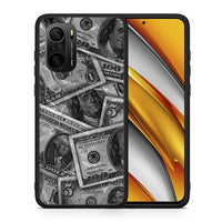 Thumbnail for Θήκη Xiaomi Poco F3 Money Dollars από τη Smartfits με σχέδιο στο πίσω μέρος και μαύρο περίβλημα | Xiaomi Poco F3 Money Dollars case with colorful back and black bezels