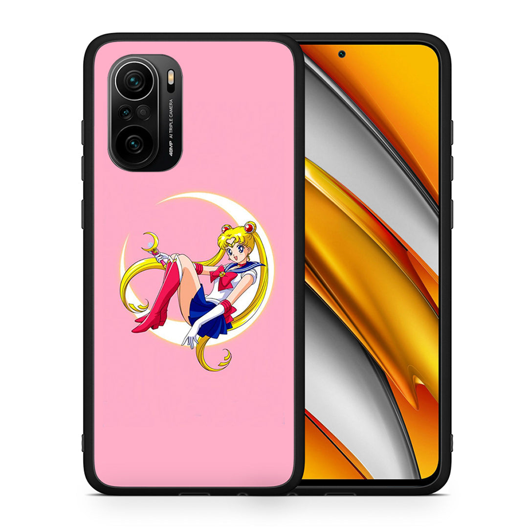 Θήκη Xiaomi Mi 11i Moon Girl από τη Smartfits με σχέδιο στο πίσω μέρος και μαύρο περίβλημα | Xiaomi Mi 11i Moon Girl case with colorful back and black bezels