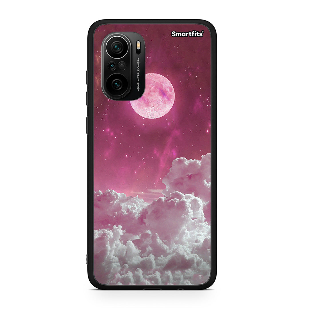 Xiaomi Poco F3 Pink Moon Θήκη από τη Smartfits με σχέδιο στο πίσω μέρος και μαύρο περίβλημα | Smartphone case with colorful back and black bezels by Smartfits