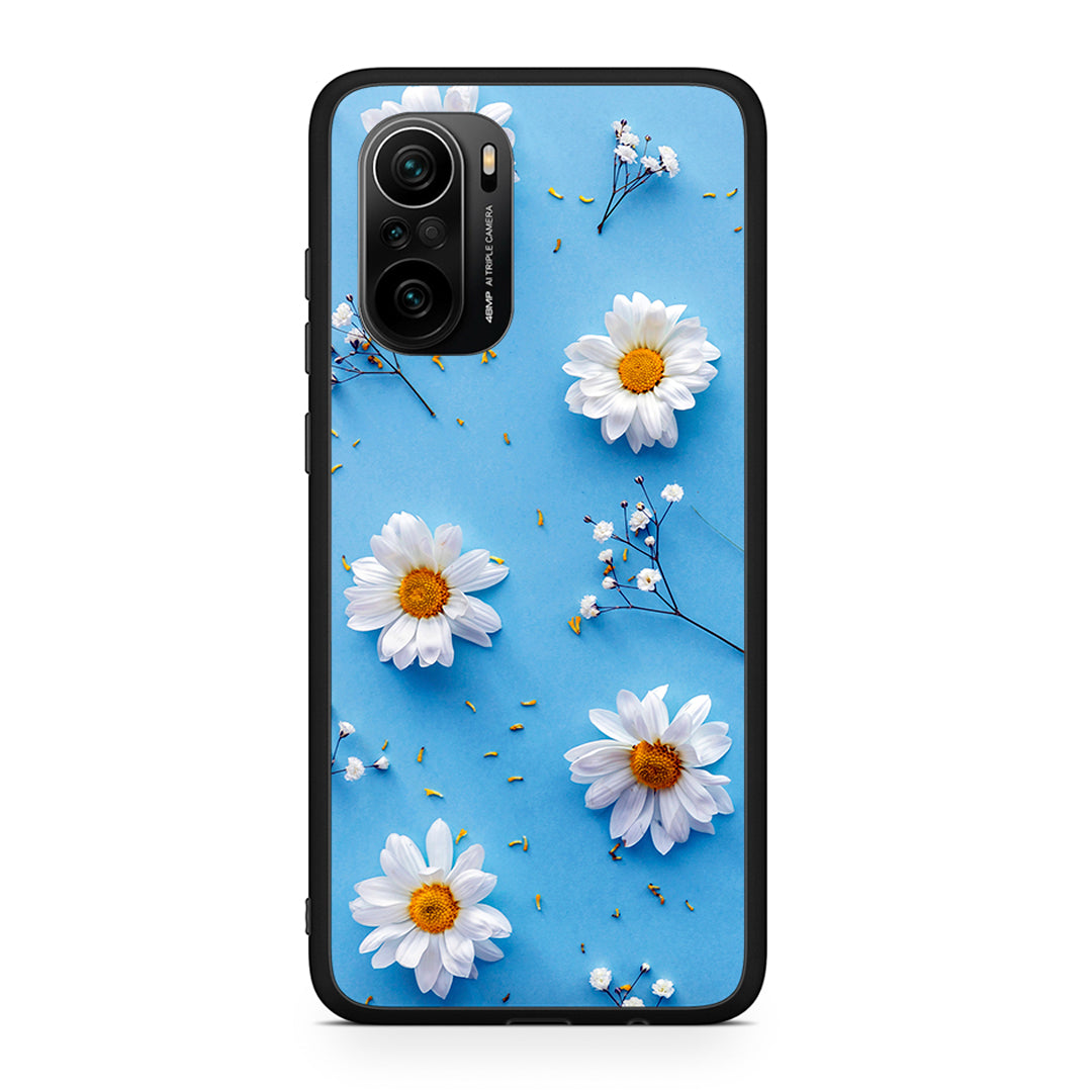 Xiaomi Poco F3 Real Daisies θήκη από τη Smartfits με σχέδιο στο πίσω μέρος και μαύρο περίβλημα | Smartphone case with colorful back and black bezels by Smartfits