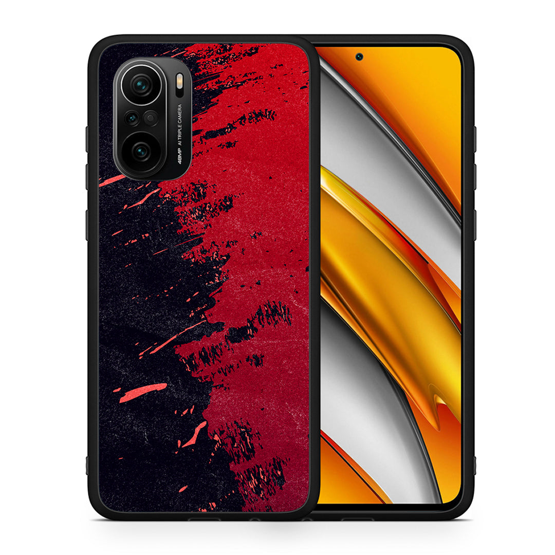 Θήκη Αγίου Βαλεντίνου Xiaomi Mi 11i Red Paint από τη Smartfits με σχέδιο στο πίσω μέρος και μαύρο περίβλημα | Xiaomi Mi 11i Red Paint case with colorful back and black bezels