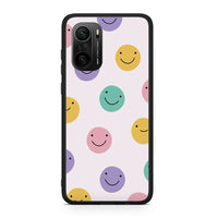 Thumbnail for Xiaomi Mi 11i Smiley Faces θήκη από τη Smartfits με σχέδιο στο πίσω μέρος και μαύρο περίβλημα | Smartphone case with colorful back and black bezels by Smartfits