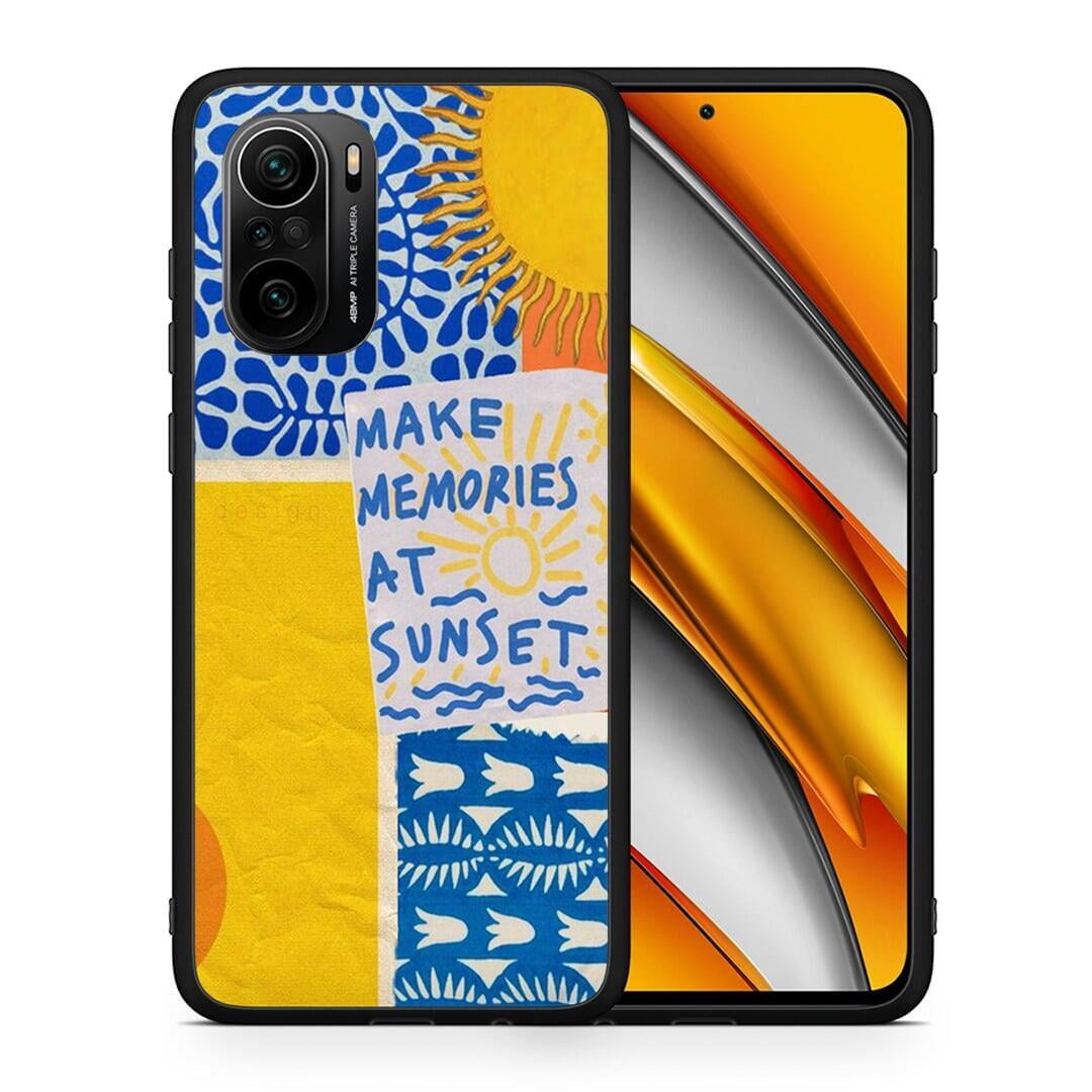 Θήκη Xiaomi Poco F3 Sunset Memories από τη Smartfits με σχέδιο στο πίσω μέρος και μαύρο περίβλημα | Xiaomi Poco F3 Sunset Memories case with colorful back and black bezels